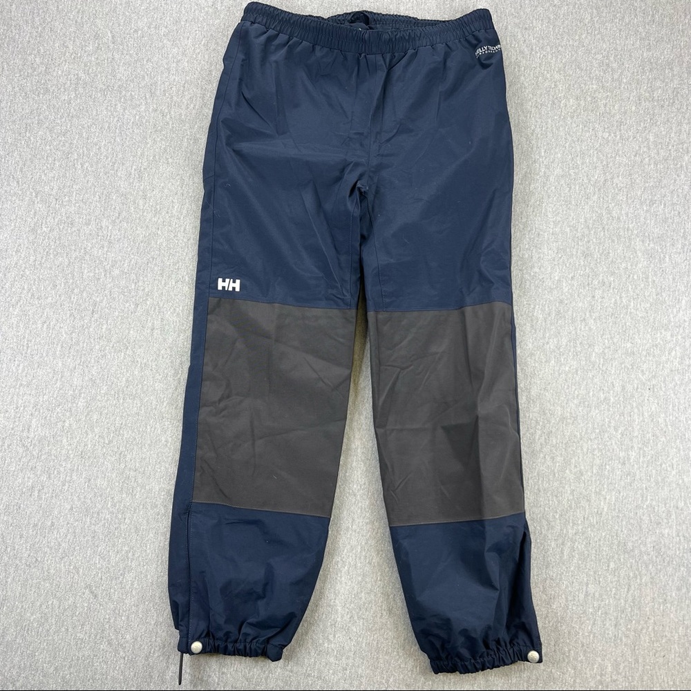 HELLY HANSEN Kids Size 12 Shelter Pants Outdoor Waterproof Navy Gray Skii Snow